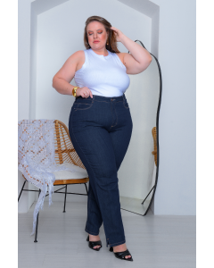 CALÇA CIGARRETE JEANS PLUS SIZE 123711